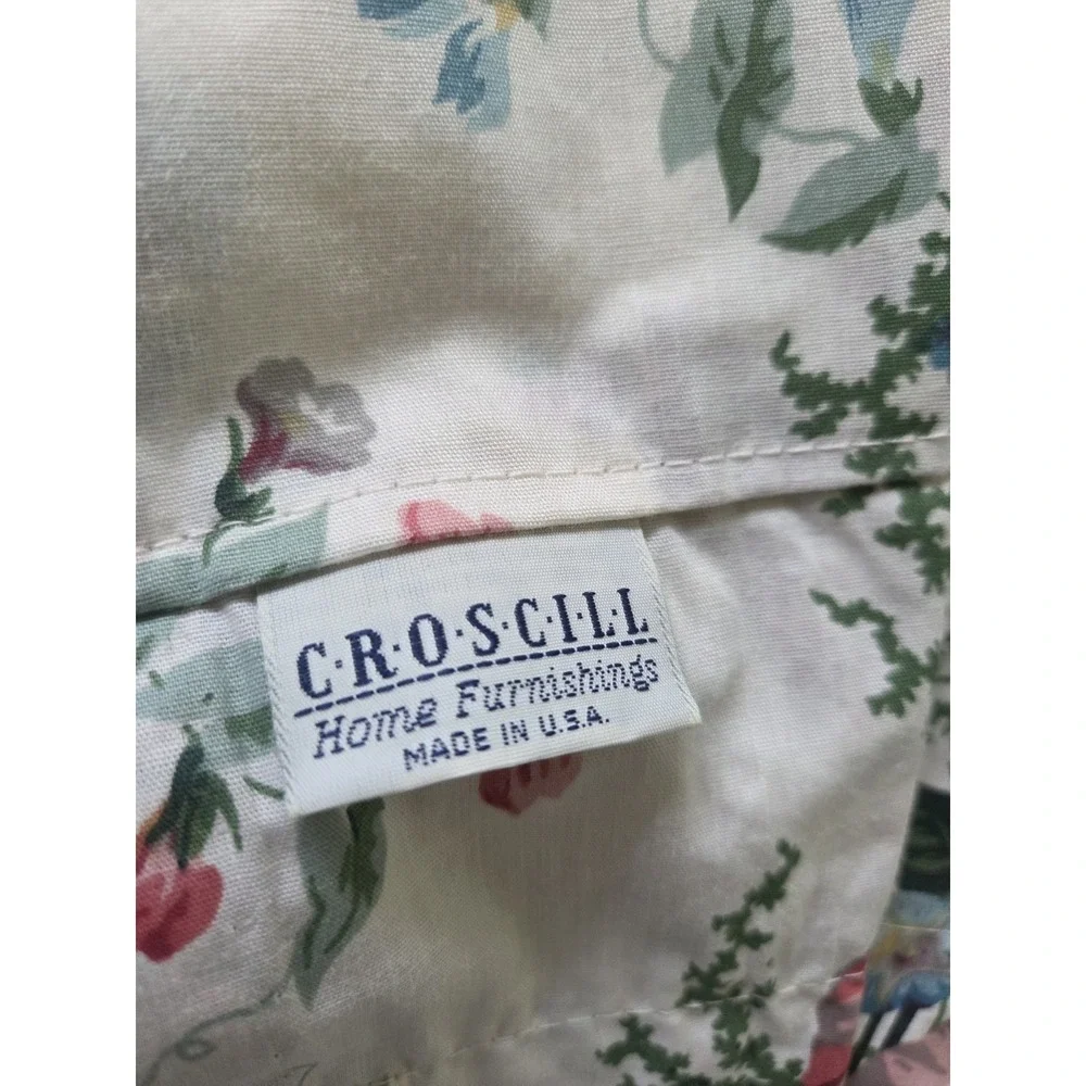Vtg Croscill English Garden Panels Set Six Piece Curtains Valance Cottagecore